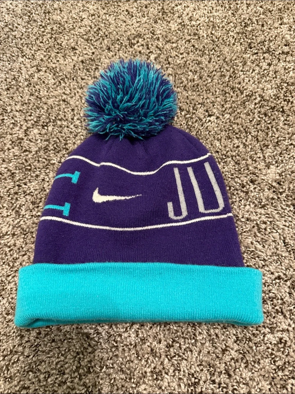 Purple & Teal Nike Stocking Hat